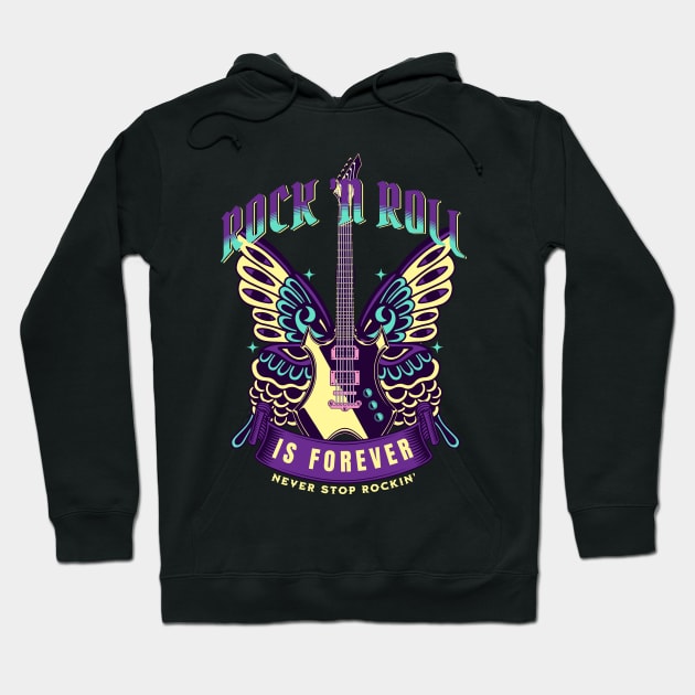 Rock N Roll Is Forever 2 Hoodie by RockReflections